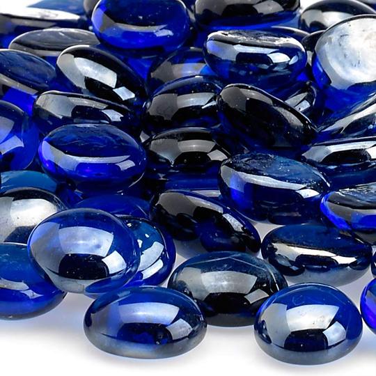 ELECTRIC BLUE METALLIC GLASS BEADS